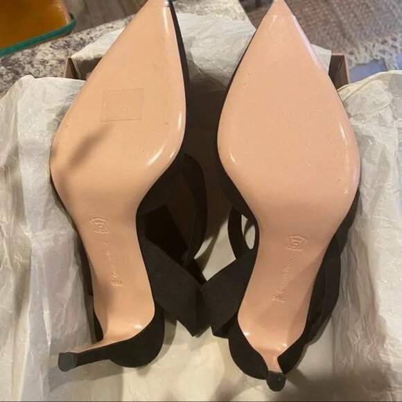 Gianvito Rossi Rhia Black Suede Pointed Pumps 39.5 - Picture 7 of 11